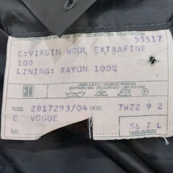 Corneliani Men's Virgin Wool Brown Striped Super 130s Blazer Sz 46L Gray Italy - Picture 8 of 13